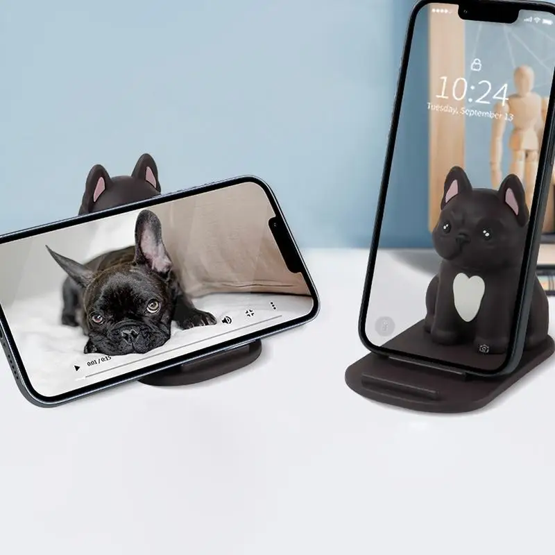 Держатель для телефона с французским бульдогом, подставка для телефона, милый бульдог, подставка для мобильного телефона с животными для стола, украшение для рабочего стола, смартфон