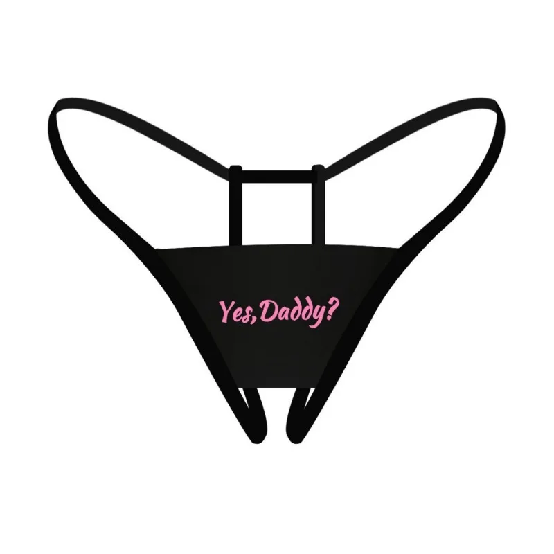 Offener Typ Damenhöschen, Schrittöffnung, transparente G-Strings, Tangas, sexy Dessous, Briefdruck, feste Unterwäsche für Spitze