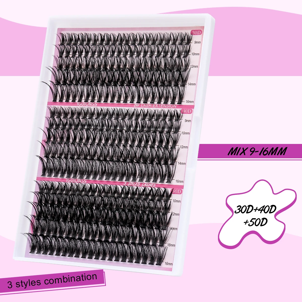 IGUIONSS lashes Clusters30D 40D 50D Eyelash Extensions false eyelashes Eyelash Clusters DIY Lash Extension makeup