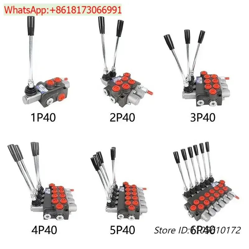 Joystick Hydraulic Multi-directional Control Valve 40L/min for Yanmar Micro Excavator 1 2 3 4 5 Spool Hydraulic Control Valve