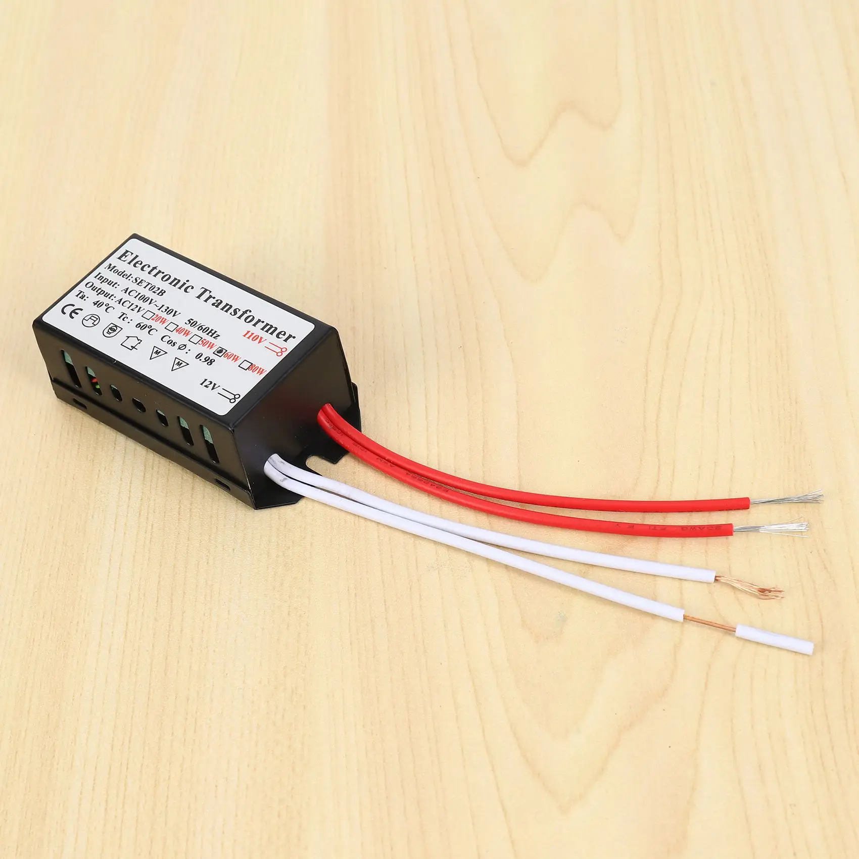 AA49 3X 110V إلى 12V 60W الهالوجين ضوء محول التيار الكهربائي محول إلكتروني أسود