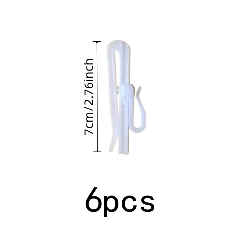 6 pcs 7cm Raise Lower Curtain Clips, Strong Load Support, Blinds Installation Living Room Curtains, Easy Install Simple Setup