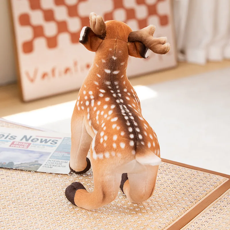 Schattige Simulatie Hert Knuffel Levensechte Sika Hert Antilope Pop Realistische Knuffel Knuffel Speelgoed Voor Kinderen Cadeau Home Decor