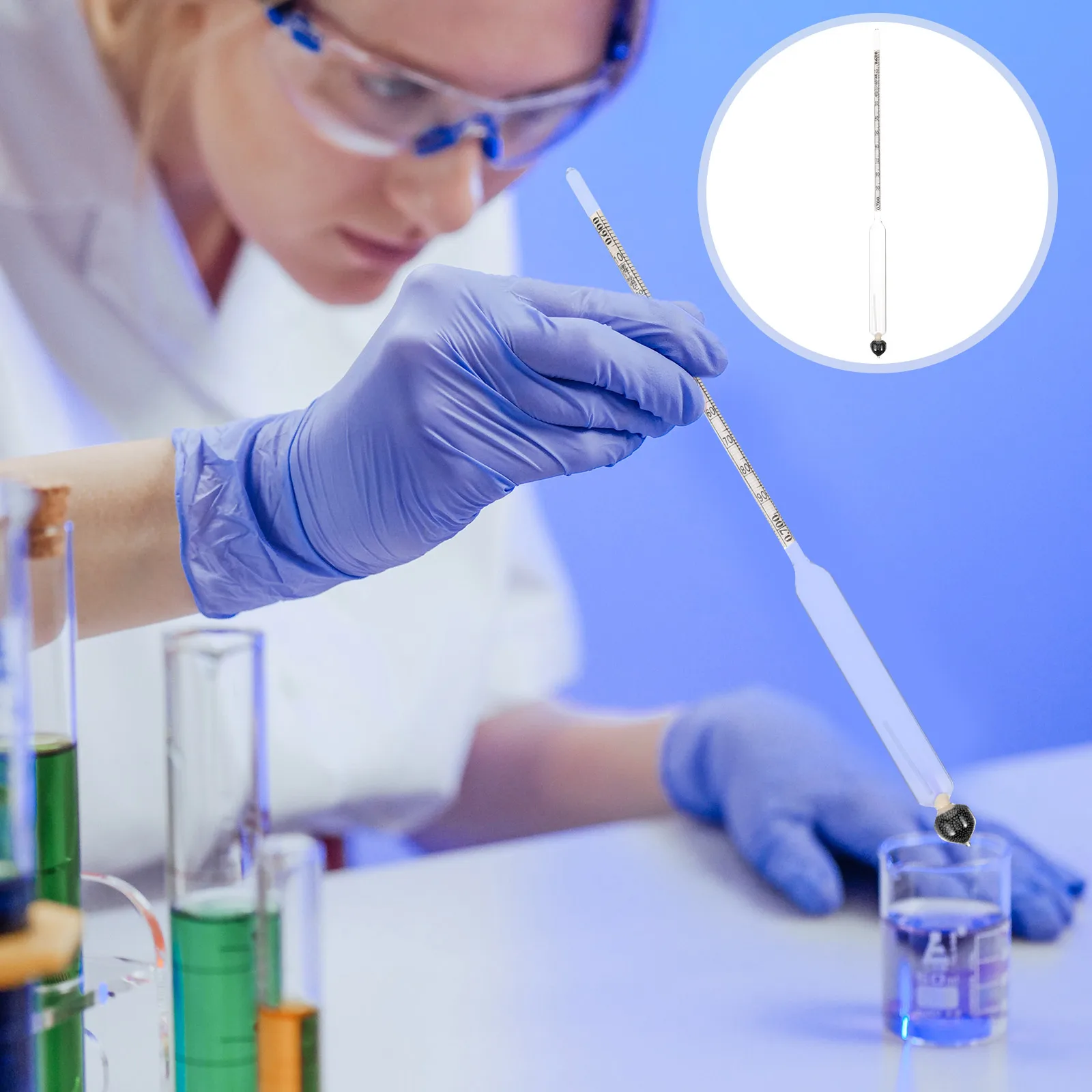 

High Precision Glass Hydrometer For Mud Moisture Content Liquid Tester Petroleum Specific Gravity Meter Manual Liquidometer Tool