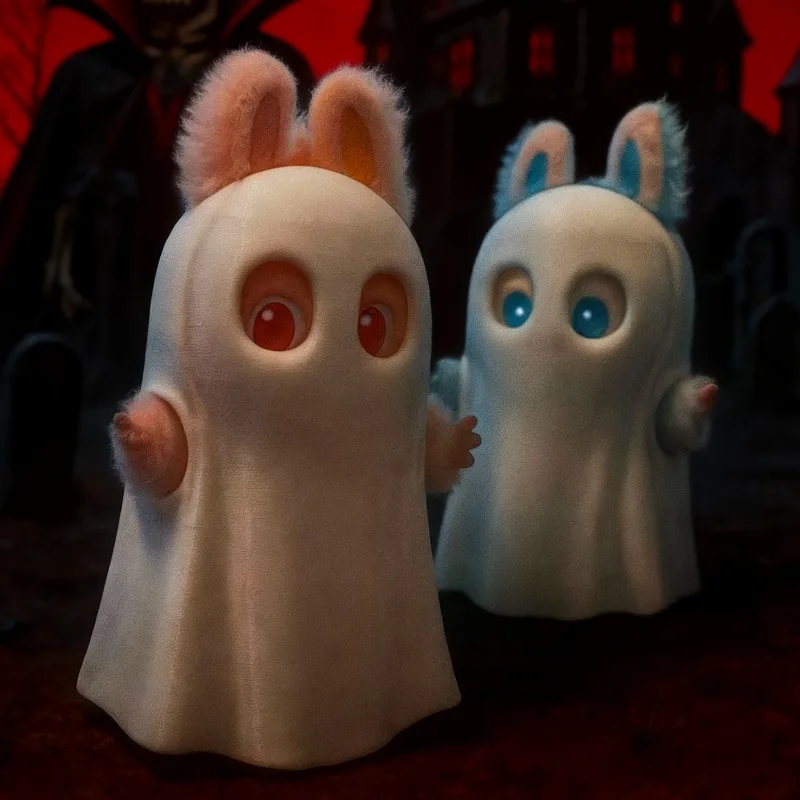 فقط الملابس ل 17 سنتيمتر V1 V2 V3 Labubu هالوين ثلاثية الأبعاد الطباعة شبح مضيئة دمية الملابس والاكسسوارات الديكور هدايا عيد الميلاد #2