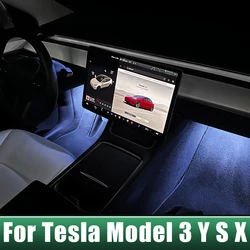 LED Multiple Colors Car Footwell Ambient Lamp Interior Decorative Atmosphere Light Auto Trim Accessories For Tesla Model 3 Y S X