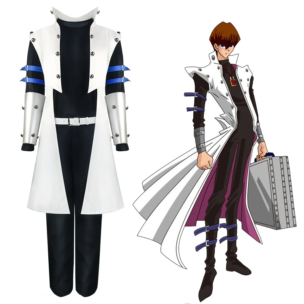 

Yu-Gi-Oh! Seto Kaiba Cosplay Costume Anime Outfit Full Set for Adult Men Halloween Party Suit