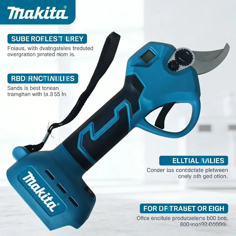 100%Makita Original Herramienta de Jardín Profesional,Cortadora de Ramas para Árboles Frutales Compatible con Baterías Makita18V
