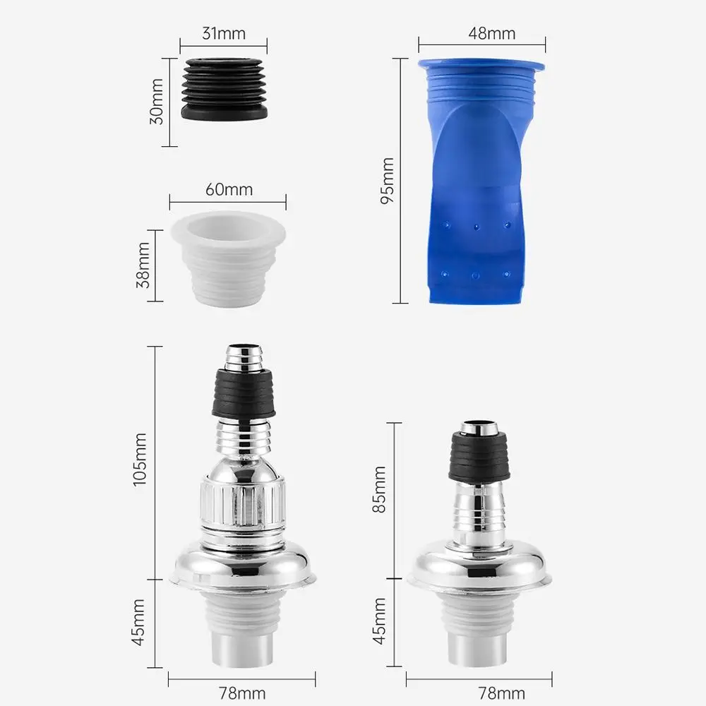 Anti Backflow Washing Machine Floor Drain Anti-overflow Anti-odor Drain Tee Deodorant Connector Sealing Dual Use