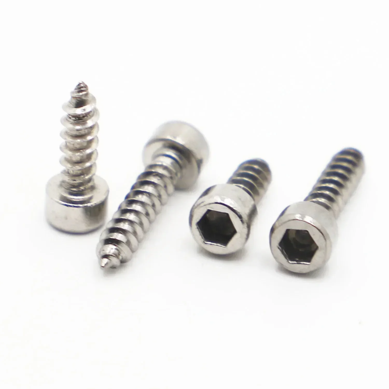 10-50pcs 304 Stainless Steel Hex Allen Socket Cap Head Self-tapping Screws M2 M2.6 M3 M3.5 M4 M5