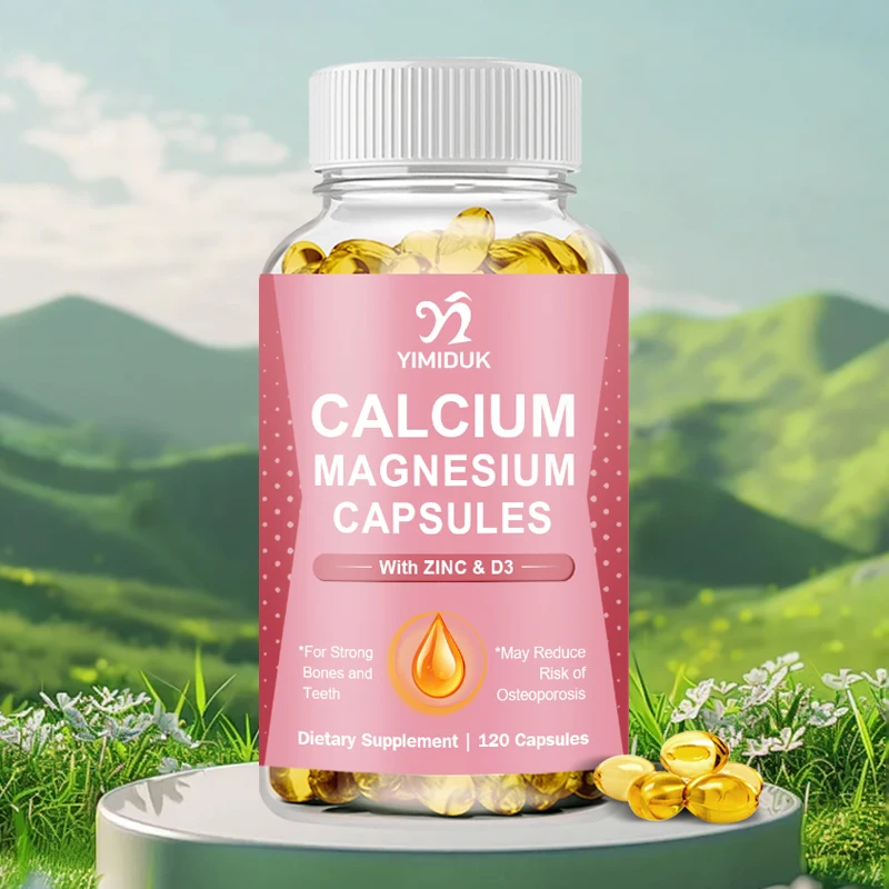 Calcium Magnesium Zinc Capsules with D3 Promotes Bone & Muscle & Nervous System Health & Promotes Cell Growth