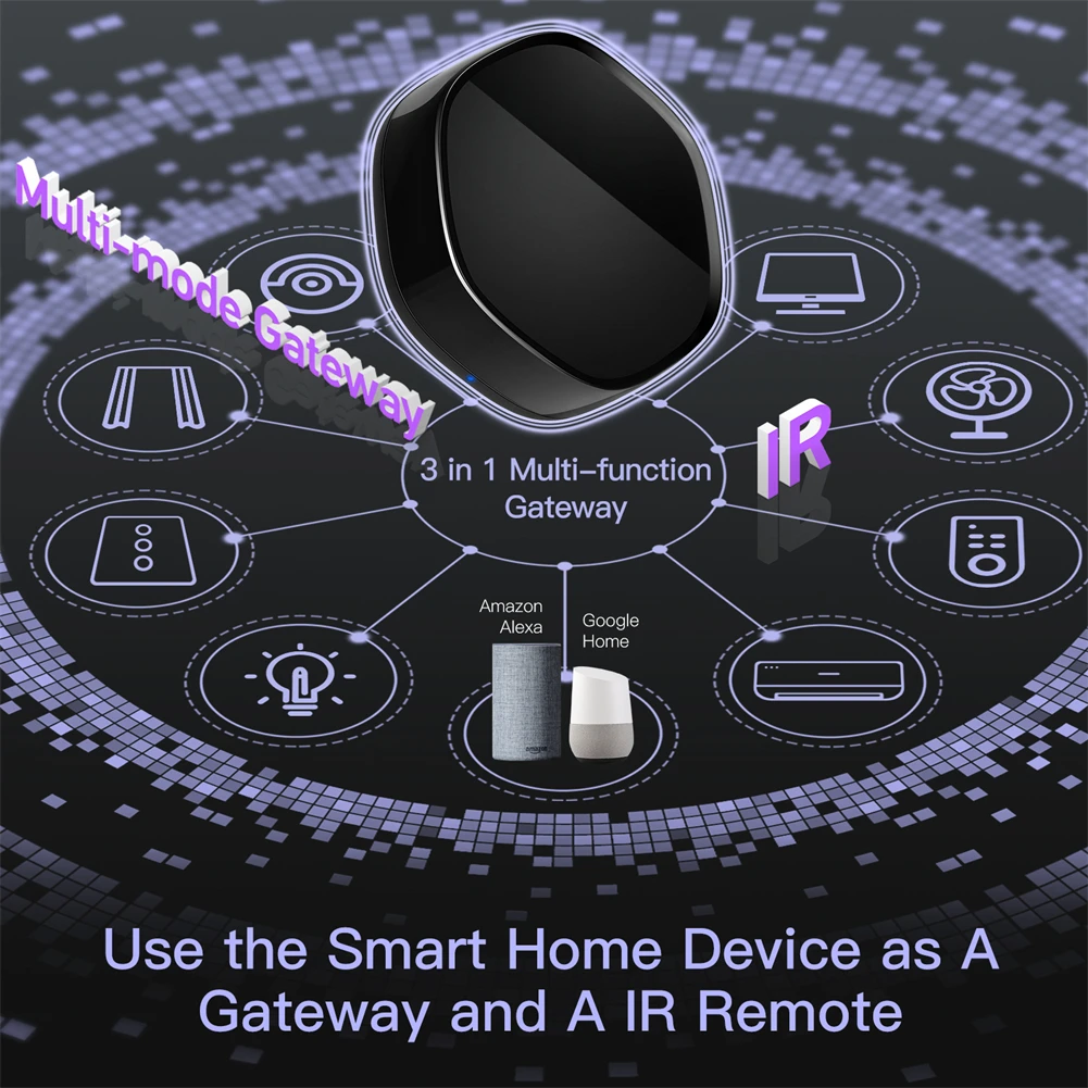 

Умный шлюз Tuya Zigbee и инфракрасный универсальный пульт дистанционного управления 38K, домашний беспроводной мост, BLE Mesh, поддержка Wi-Fi Alexa Google