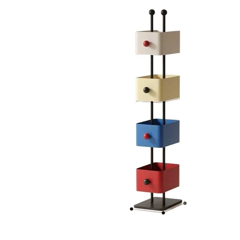 

Square Box Bookshelf Modern Living Room Home Children Floor Corner Shelf Simple Color Bedroom Wrought Iron