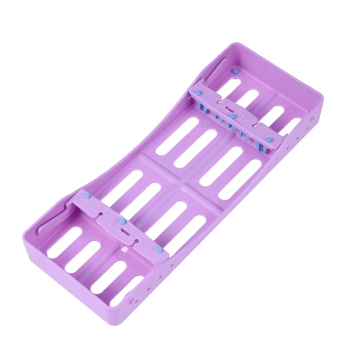 

1Pcs Dental Tray Plastic Storage Box Purple Foldable Design for Burs Tools Disinfection High Quality Cycle