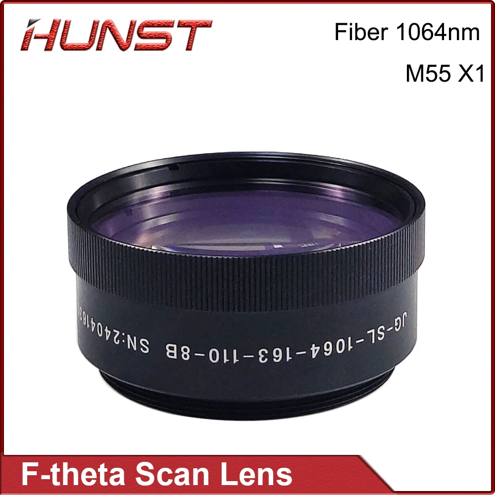 HUNST F-theta Scanning Lens Parts Thread M55 1064nm Galvanometer Field Lens Suitable For 1064nm YAG Fiber Laser Marking Machine