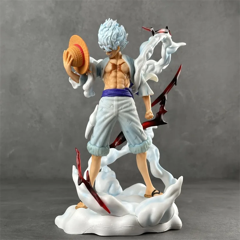 Statue de combat debout Nika Luffy, une pièce, ornement de bureau, modèle de dessin animé à collectionner, jouets, cadeau