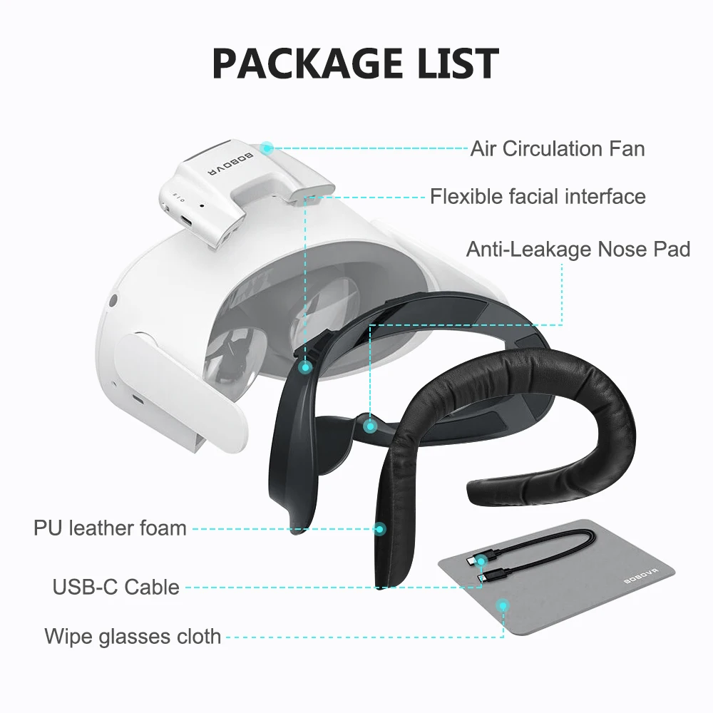 BOBOVR M1 Plus Compatible with Oculus Quest 2 Elite Strap Airy Esport Head Strap Breathable Enhanced Support Form Accessories