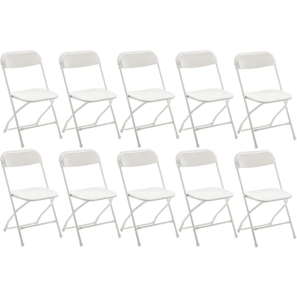 White Plastic Folding Steel Frame Commercial High Capacity Event Chair Lightweight Set for Office Wedding Party