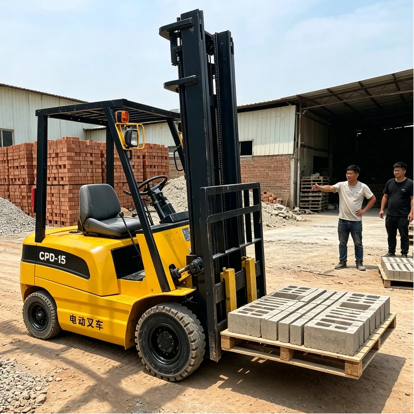 Electric Forklift 1.5ton Low Vibration Long Service Life Compact Structure Indoor Cargo Stacker Customized