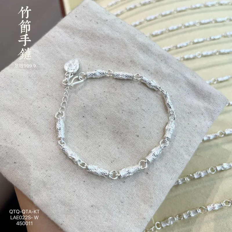 9999 Ancient Method Knot Silver Bracelet by Step New Model