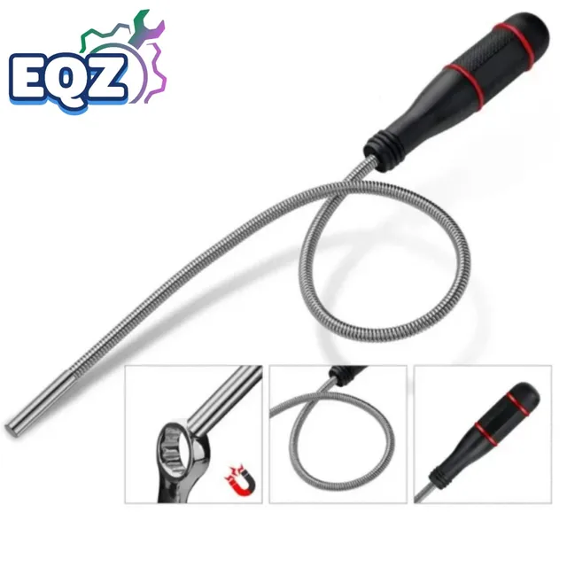 Składane, mocne narzędzie do podnoszenia magnetycznego Metalowe, elastyczne narzędzie do podnoszenia Przyssawka Magnes Sprężynowy uchwyt Grabber Narzędzia do podnoszenia prętów