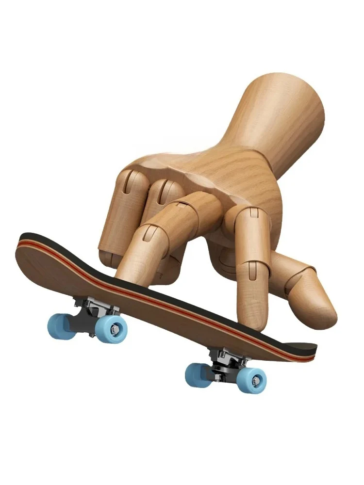 Puzzle jouet doigt Skateboard bois d'érable touche loisirs nouveauté Anti-Stress jouets sensoriels pour garçon Mini drôle mignon Skate cadeau