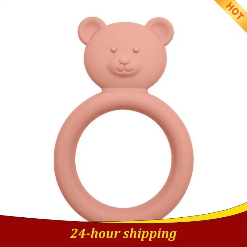 

Ручной Прорезыватель для зубов, облегчает дискомфорт при прорезывании зубов, безопасный и нетоксичный, предотвращает жевание рук, предотвращает укусы, дизайн мультяшного медведя