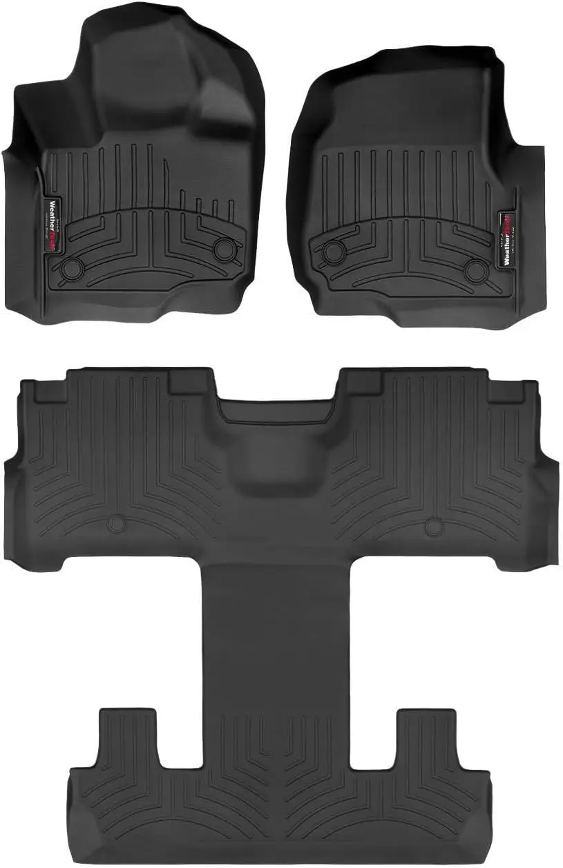 

All-Weather Floor Liners for Ford Expedition, Rubber, Black - Full Set Custom Fit
