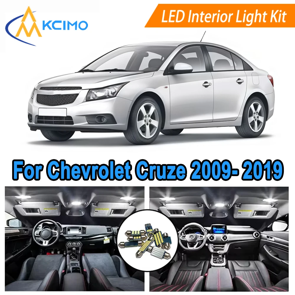 

Bright 6000K LED Bulbs For Chevrolet Cruze 2009-2019 Interior Dome Map Door Light Easy Install Lights Plug and Play