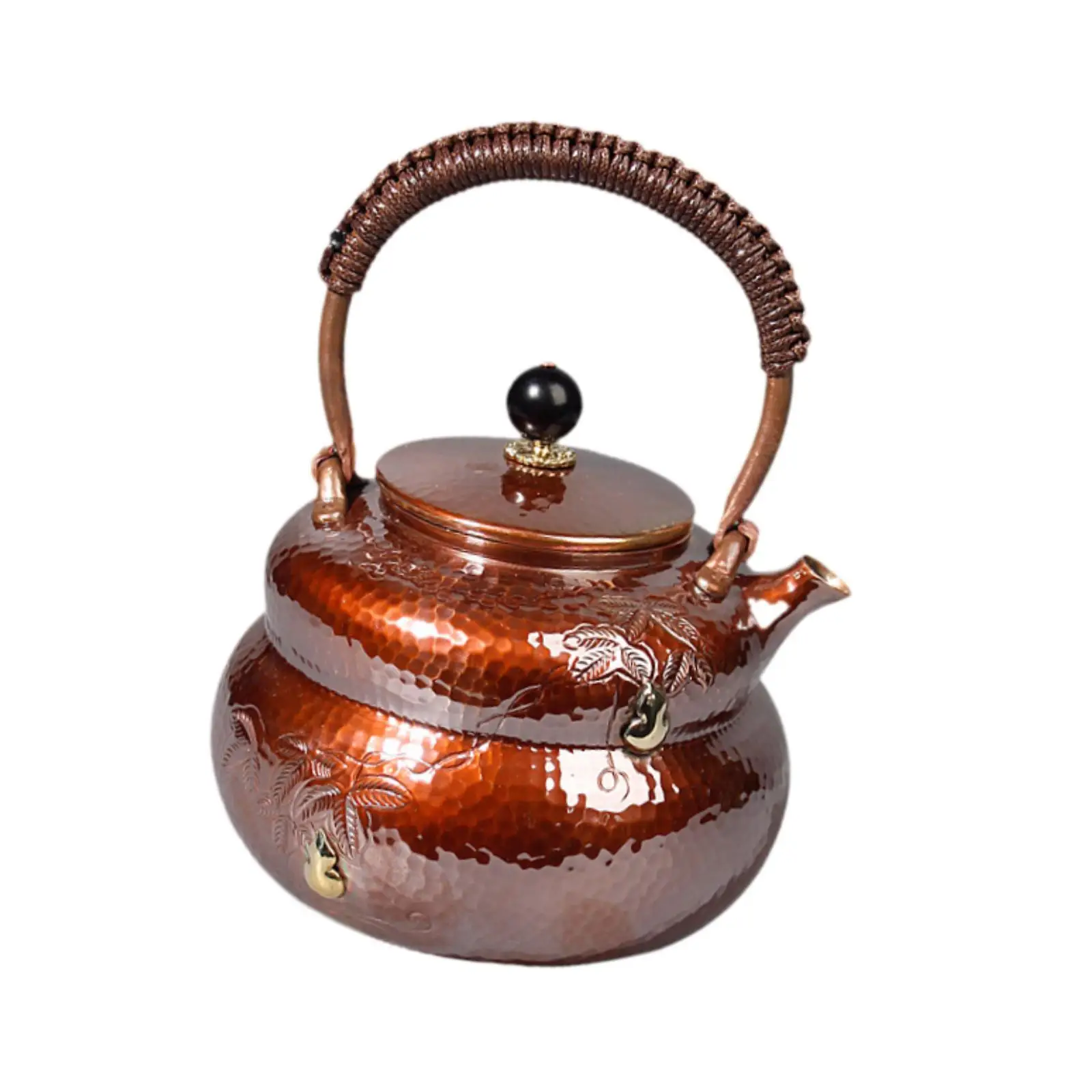 

Copper Teapot Thick with Handle Small Handcrafted Uncoated Tea Maker Kettle Solid Copper Tea Pot Kettle Chinese Kung Fu Tea Pot