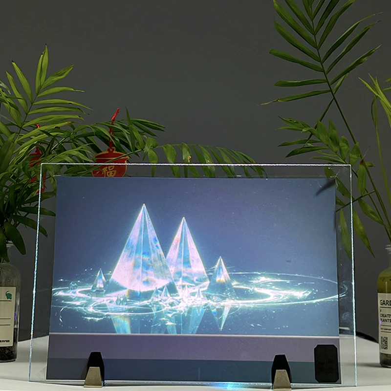 3D ALR Black Rear Projection Screen Film Holographic Self Adhesive Screen For Smart Window Glass Advertising