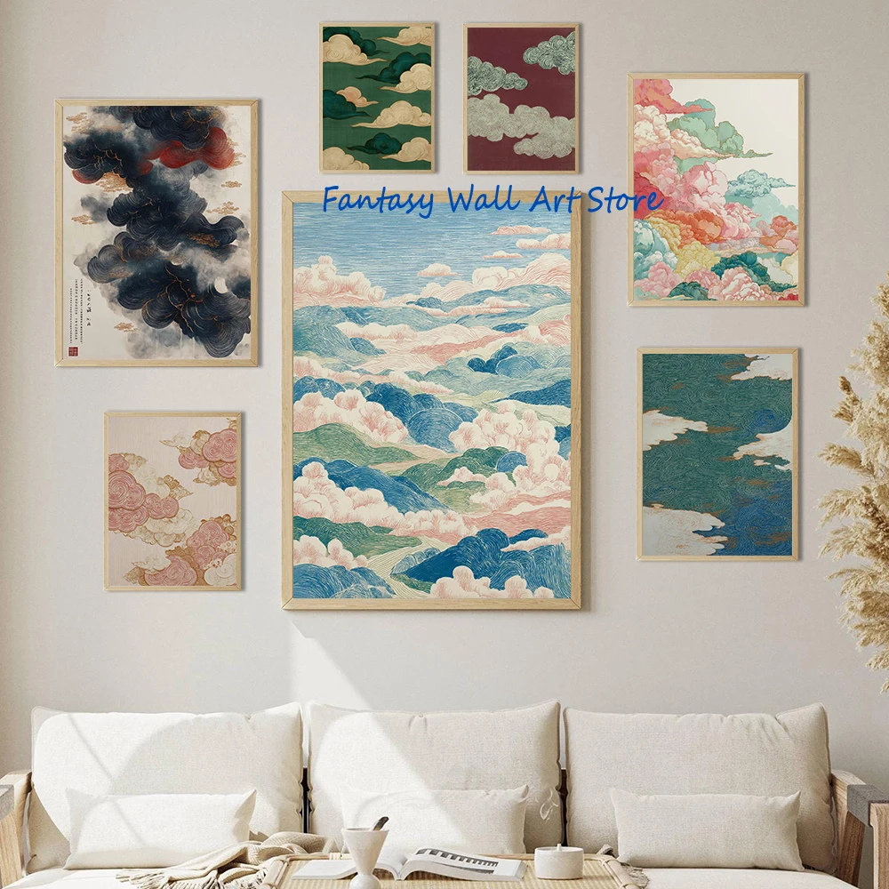Japanese Lifestyle And Traditions - Japanese Ukiyo Inspired Clouds Cloudy Sky