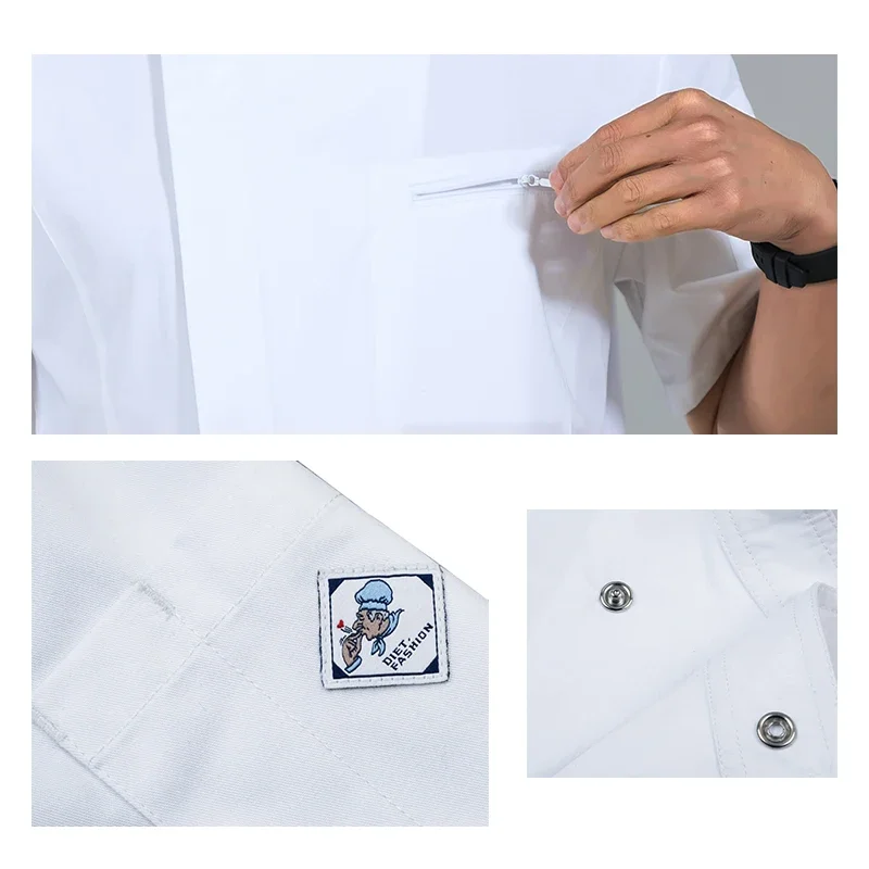 Pizza Chef giacche ristorante manica corta camicia da cucina panetteria cucina cuoco uniforme Hotel Cater tuta sala da pranzo abbigliamento