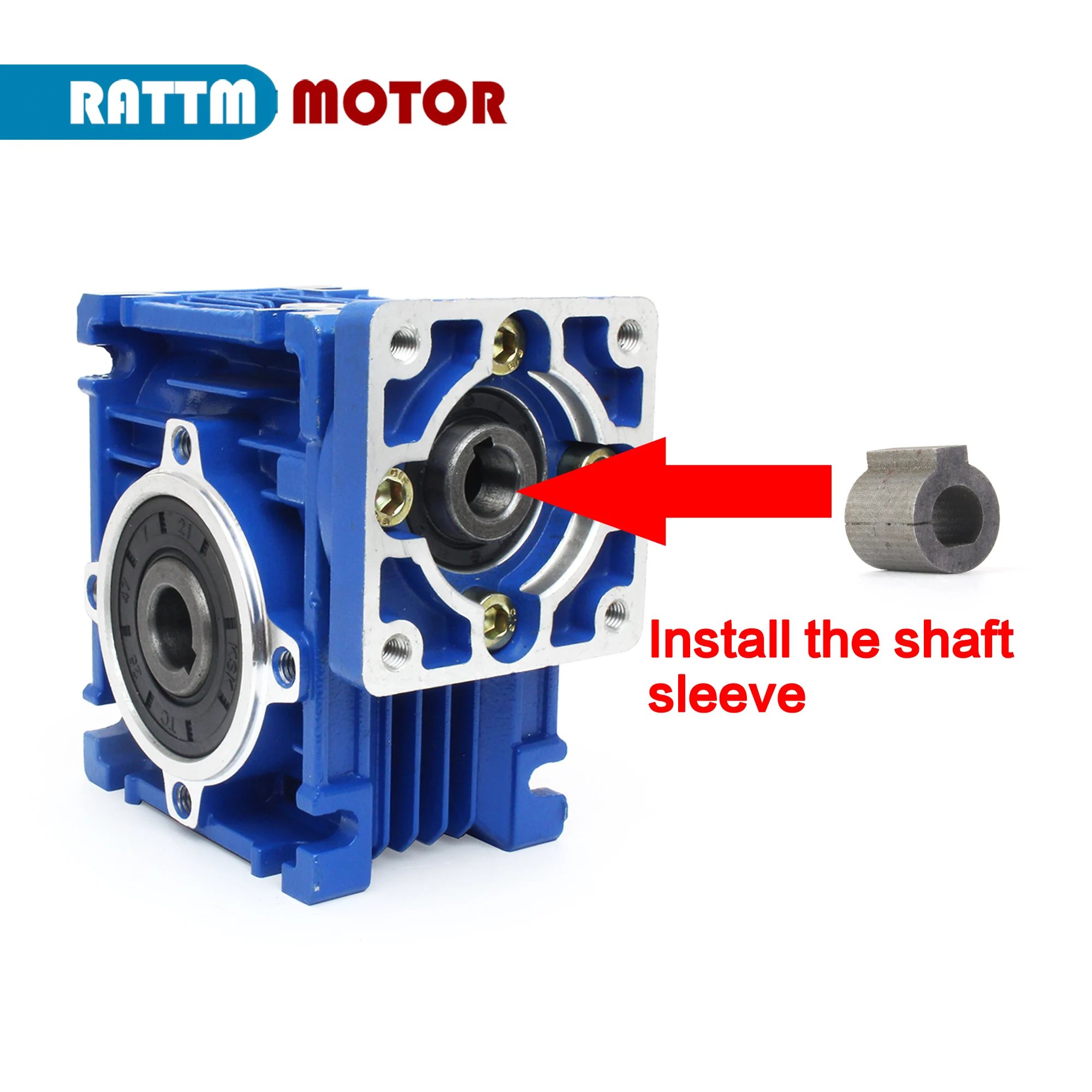 Afbeelding 7: 6.35*11mm 8*11mm Asbus Adapter voor NMRV030 Reducer Wormwiel Hoge Koppel Versnellingsbak Reducer Verhouding Voor NEMA23 Stappenmotor