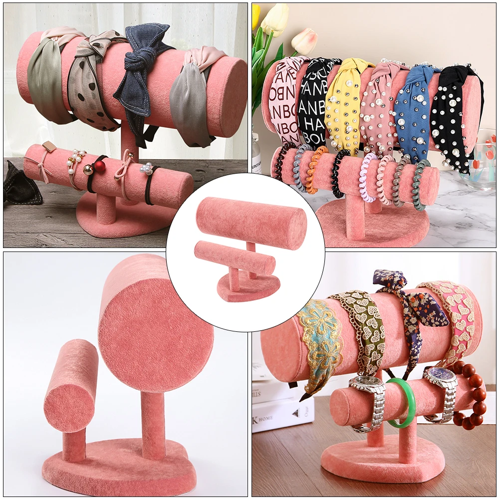 

Headband Bracelet Display Stand Hair Hoops Storage Rack PVC Quality Material Durable Life Practical Home Travel Booth Jewelry