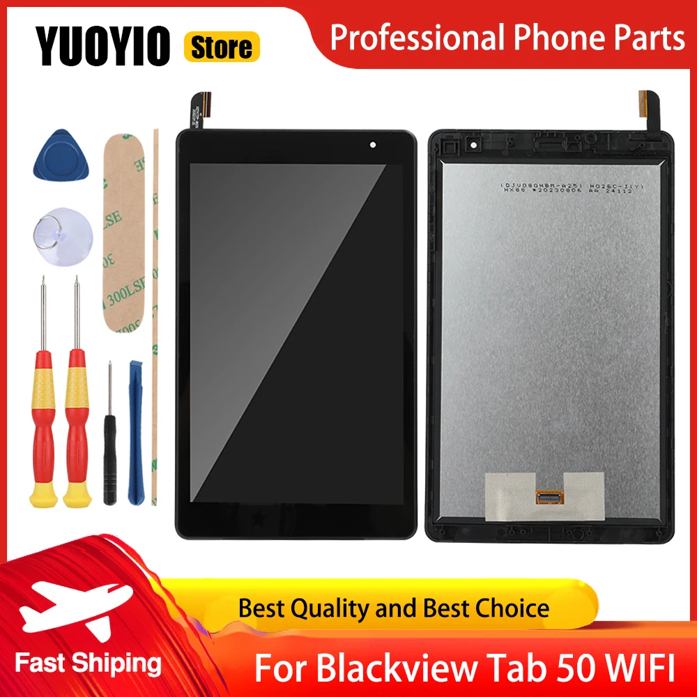 Новый оригинальный Blackview Tab 50 WIFI ЖК-дисплей с цифровым преобразователем сенсорного экрана и рамкой в сборе, сменный ЖК-дисплей + инструменты