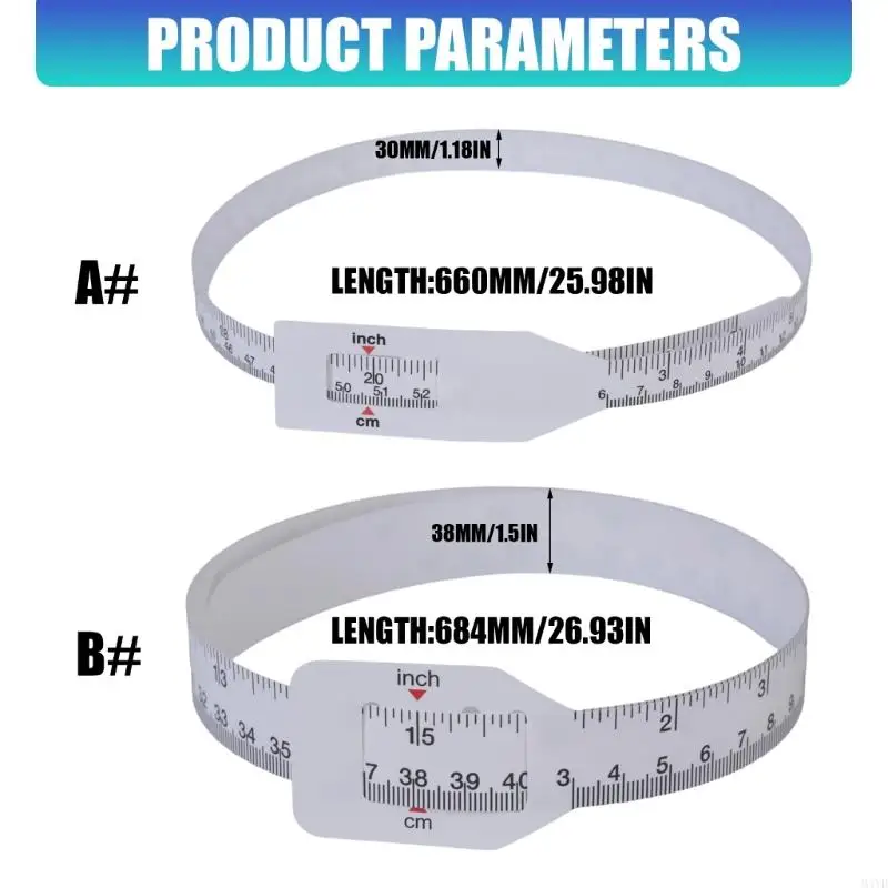 Newborns Measure Ruler Head Measuring Tape Measure 60cm (23.6inch) for Baby Child Head Circumference Tape Ruler M4YD