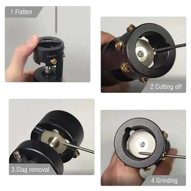 

High-Performance TIG Welding Tungsten Electrode Grinder with Multiple Angles & Horizontal Holes, With Cutoff Slots