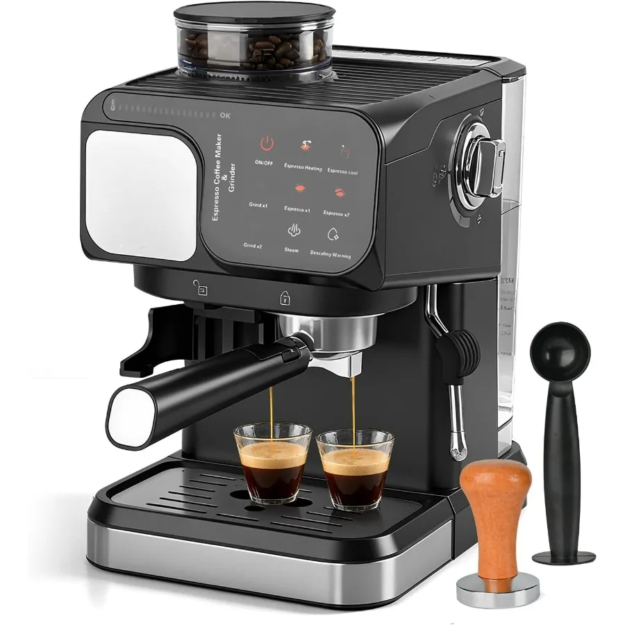 Espressomaschine, professionelle Heim-Espressomaschine, Espresso-Kaffee, schnelle Erwärmung für Cappuccino/Latte-Kaffeemaschine für Zuhause, aus