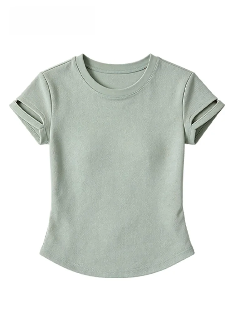 

Cara CLUB plus Size Short Sleeve T-Shirt Women's Summer New Style Slimming Meat Covering Shoulder Appropriate Top