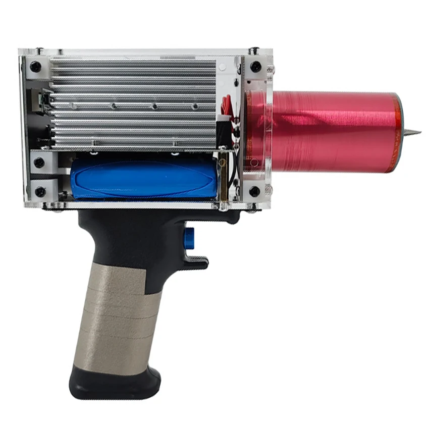 Terza Generazione Più 80W 6A Bobina di Tesla Pistola Portatile Palmare Bobina di Tesla Generatore Ad Alta Tensione Relè Artificiale Bobina di Tesla