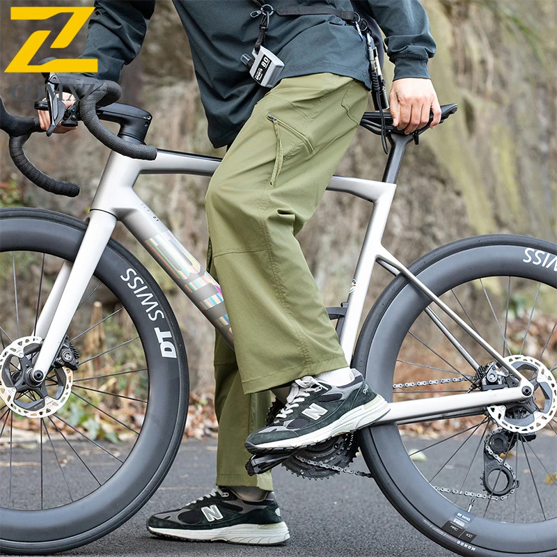 New Men's Cargo Pants Autumn Lightweight Mountain Camping Trousers Loose Active Mobility  Wrinkle Free Outdoor Essential Pants