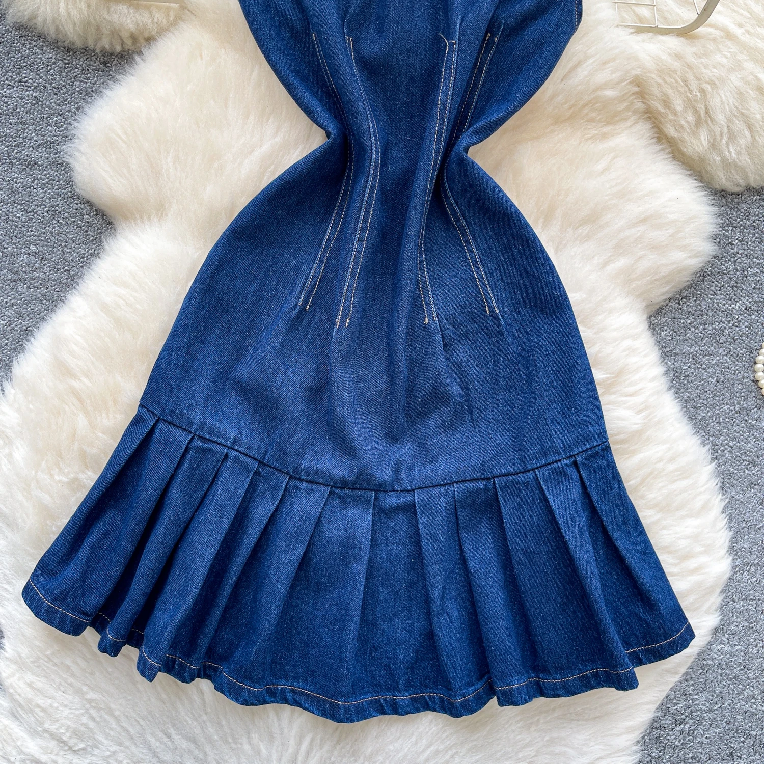 Chic vintage senza maniche strass Elegante fata moda coreana Boho Sundress abbigliamento donna mini abito