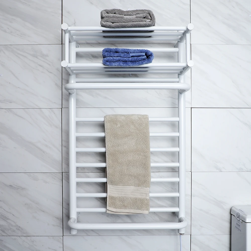 

Gold Brushed Stainless Steel Electric Towel Rack, Bathroom Storage Organization Shelves, New Arrival, Style 9048, 2024