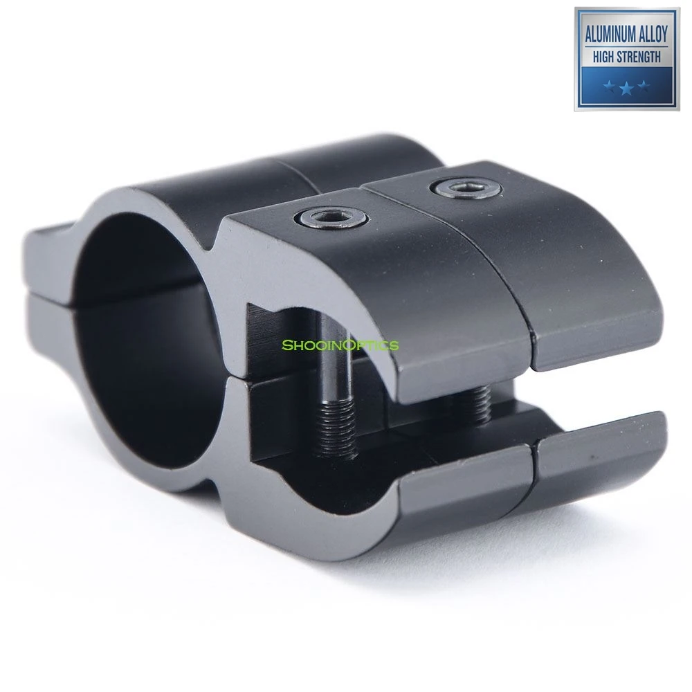 Shoin Optics 스코프 분리형 시스루 매트 튜브 링, 더브테일 3/8 인치 마운트, 25.4mm, 1 인치