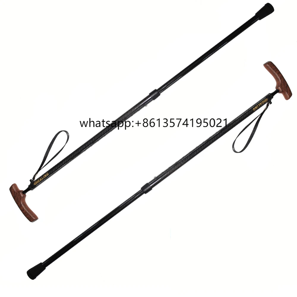 

2024 Hot Sale Elderly Stick Adjustable Telescopic Cane Carbon Fiber Two Crutches
