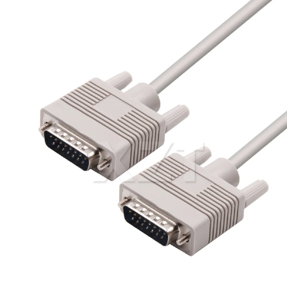1PCS DB15 2-Row 15-Pin Male to Male Data Cable, Copper Core D-SUB Signal Harness for Industrial Control Equipment