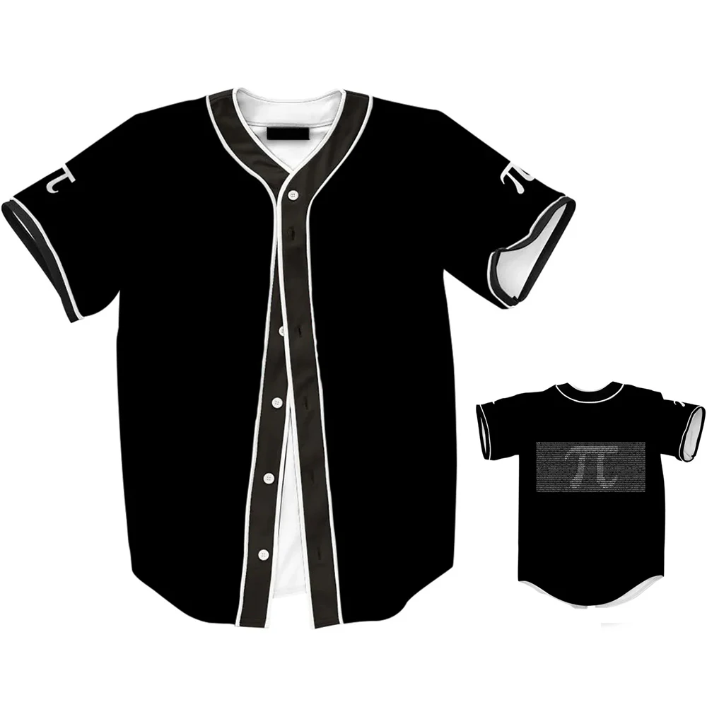 Camisa de beisebol preta simples, blusa casual de manga curta, pendulares do escritório, estilo preguiçoso, negócios, MB27