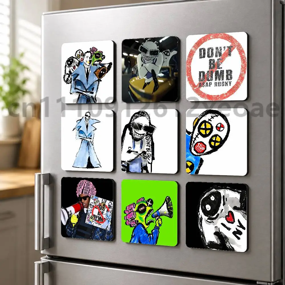Dont Be Dumb ASAP Creative Square Fridge Magnet Cartoon PVC Refrigerator Decor Gift for Home Office