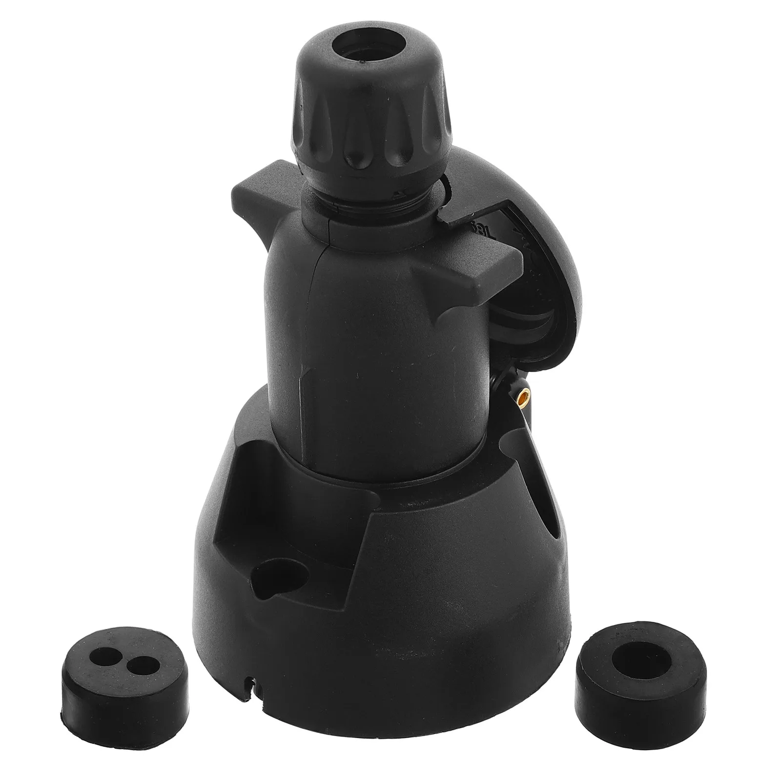 

1Set Weatherproof Trailer Light Plug Connector Adapter Nylon Round 7 Pin Truck Rv Bike Trailer Wiring Harness Replacement Black